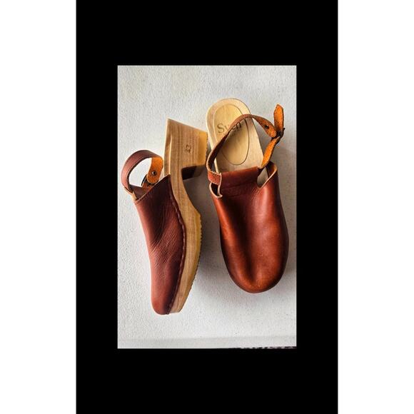 Sven brown leather womens clogs 43 11.5 12 - Picture 8 of 10